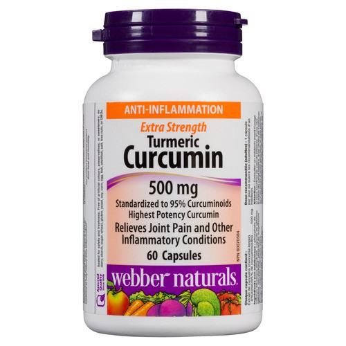 Webber Naturals Extra Strength Turmeric Curcumin 500 mg 60 Capsules