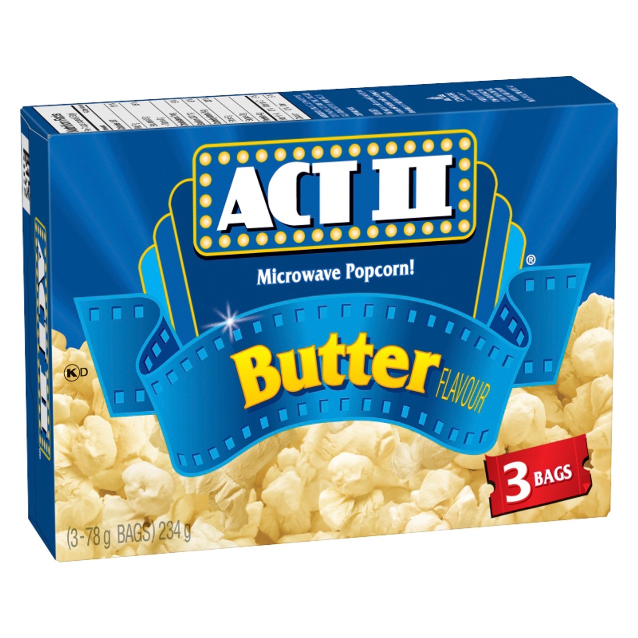 Act II Popcorn Butter 3 x 78 g - Voilà Online Groceries & Offers