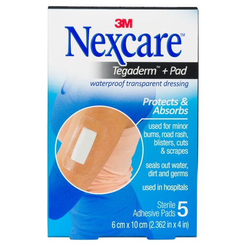 3M Nexcare Protects & Absorbs Adhesive Pads 6 cm x 10 cm 5 EA