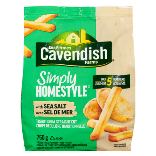 Cavendish Farms Frozen Simply Homestyle French Fries Straight Cut 750 g 