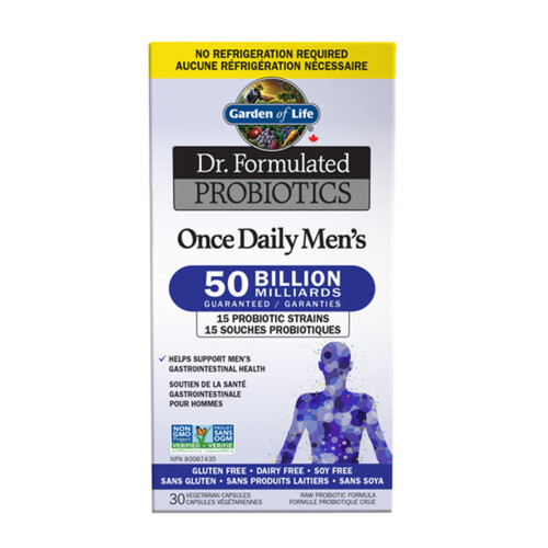 Garden Of Life Gluten-Free Probiotics Men's Once Daily Capsules 30 Count