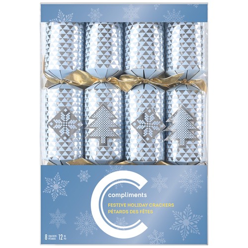 Compliments Christmas Crackers 12-Inch 8 Pack 