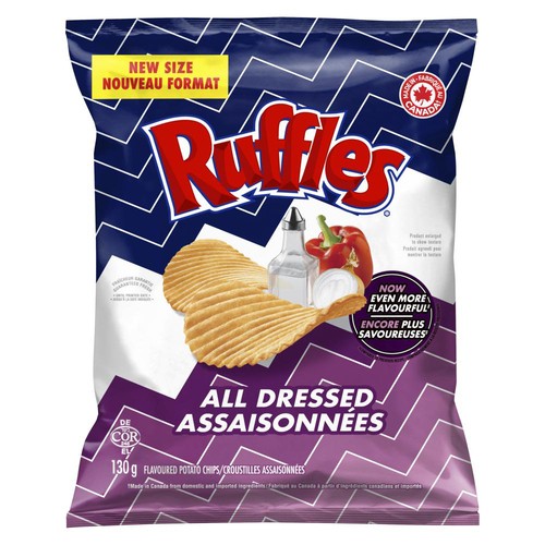 Ruffles Potato Chips All Dressed Flavoured 130 g