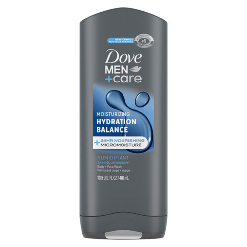 Dove Men+Care Body Wash And Face Wash Hydration Balance 400 ml