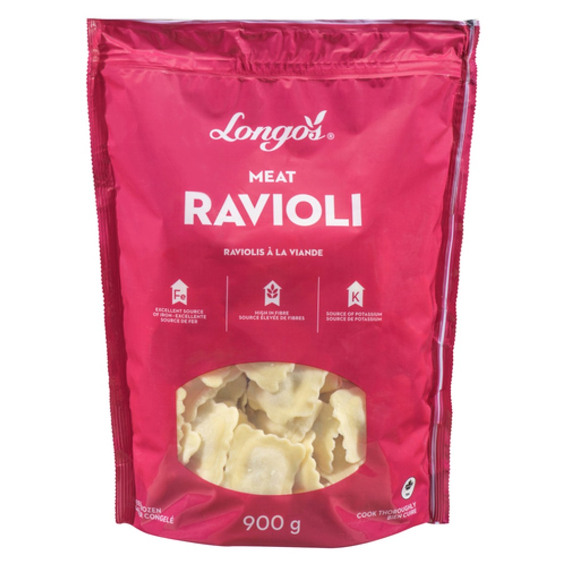Longo's Frozen Ravioli Meat 900 g - Voilà Online Groceries & Offers