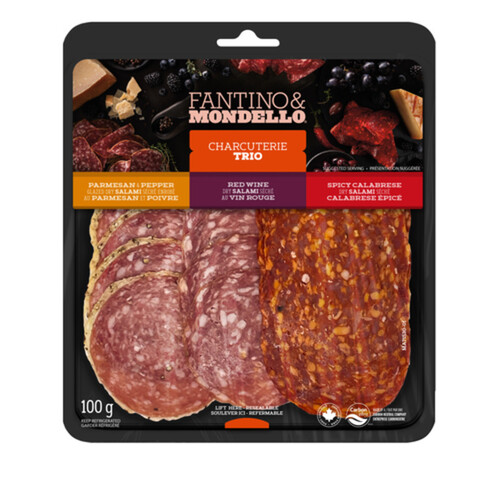 Fantino & Mondello Sliced Salami Charcuterie Meat Trio 100 g