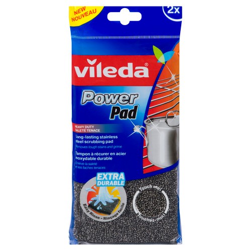 Vileda Steal Scrubing Power Pad 2 EA