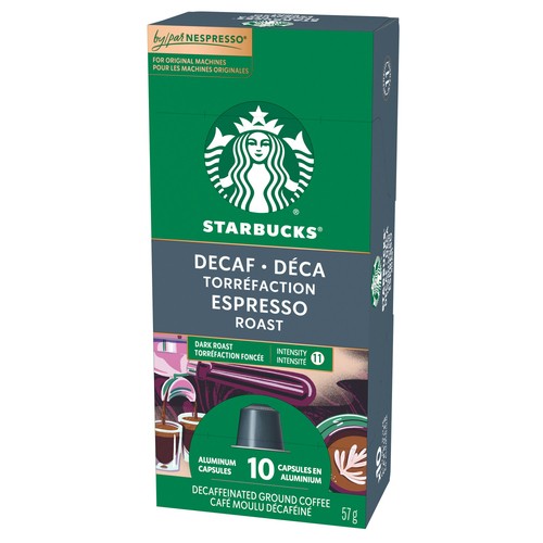 Starbucks Nespresso Coffee Pods Decaf Espresso Roast 10 Capsules 57 g