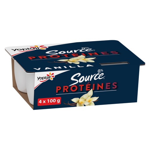 Yoplait Source 0% Yogurt Protein Vanilla 4 x 100 g