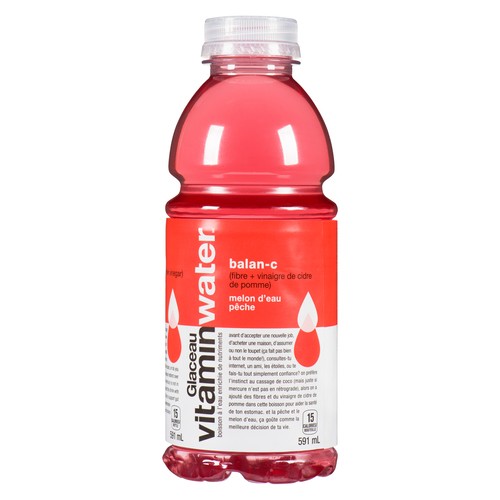 Glacéau Vitamin Water Gut-C Watermelon Peach 591 ml (bottle)