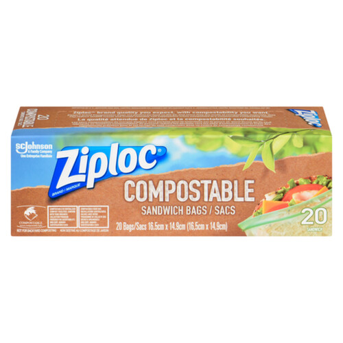 Ziploc Compostable Sandwich Bags 20 Bags