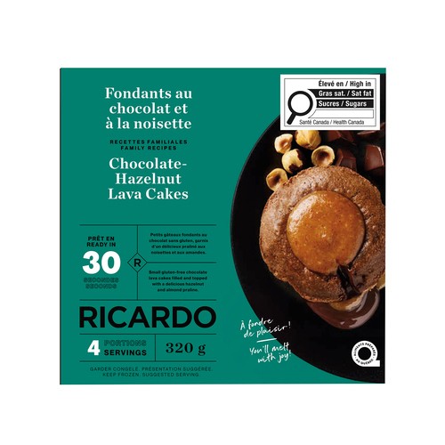 RICARDO Lava Cake Chocolate Hazelnut 320 g (frozen)