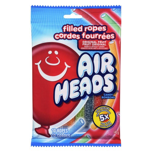 Air Heads Candy Filled Ropes Original Fruit 140 g 