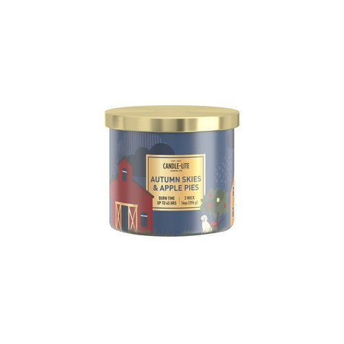 Candle-lite Candle Jar Premium Autumn Skies Apple Pies 14oz 1 Count
