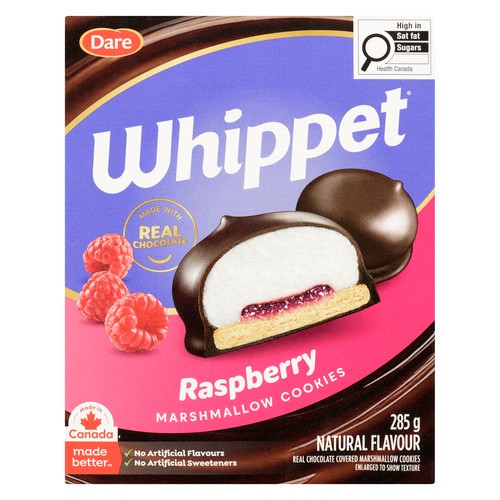 Dare Whippet Chocolate Covered Marshmallow Cookie Raspberry 285 g