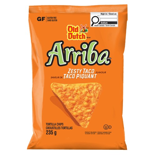 Old Dutch Arriba Tortilla Chips Zesty Taco 235 g