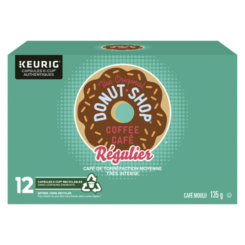 The Original Donut Shop Coffee Pods Regular Medium Roast 12 K-Cups 135 g