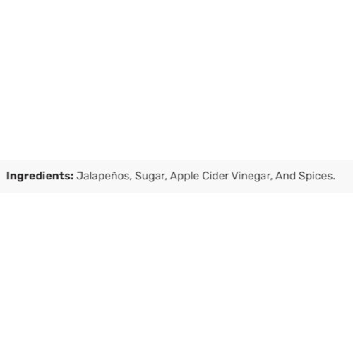 SaltSpring Kitchen Co. Candied Jalapenos 270 ml