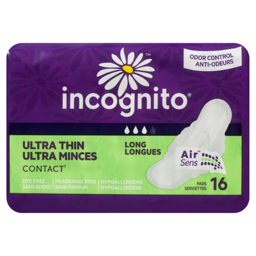 Incognito Ultra Thin Contact Pads Long 12 Count