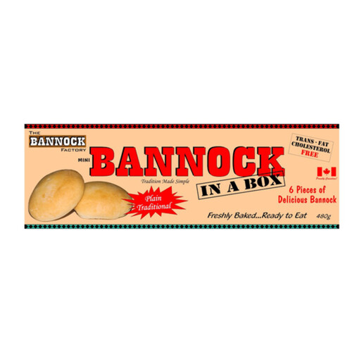 Bannock In a Box Plain Traditional Bread 480 g (frozen)