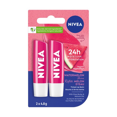 NIVEA Watermelon Lip Care Duo Pack 4.8 G
