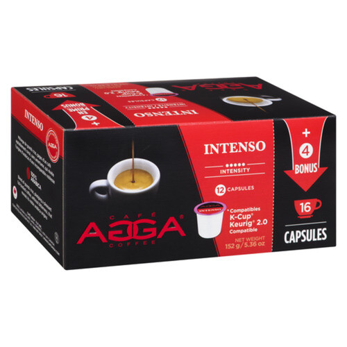 Agga Coffee Pods Intenso 12 + 4 K-Cups 152 g