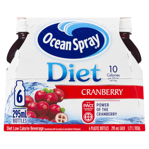 Ocean Spray Diet Juice Cocktail Cranberry 6 x 295 ml (bottles)