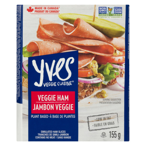 Yves Veggie Cuisine Plant Based Low Fat Veggie Ham Slices 155 g