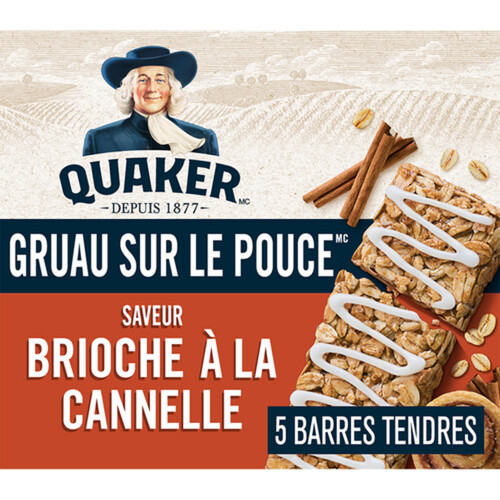 Quaker Granola Bars Oatmeal To Go Cinnamon Roll 200 g