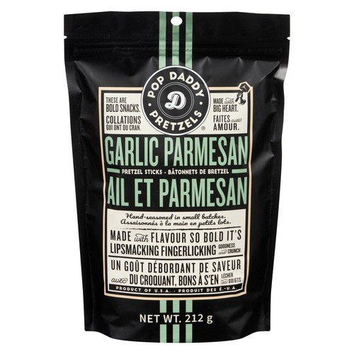 Pop Daddy Pretzel Sticks Garlic Parmesan 212 g