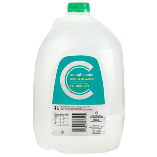 Compliments Distilled Water 4 L