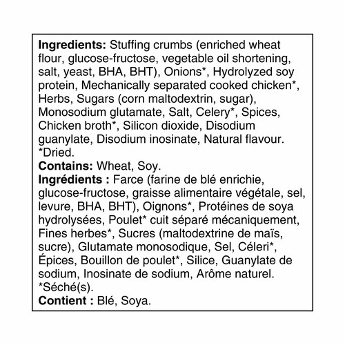 Stove Top Stuffing Mix Chicken Low Sodium 120 g