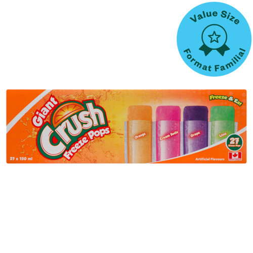 Crush Giant Freeze Pops 27 x 150 ml