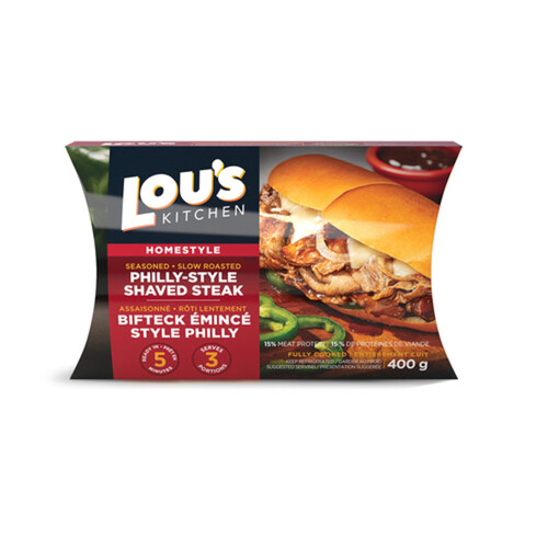 Lou's Quick n Easy Philly-Style Shaved Steak 400 g