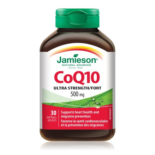 Jamieson Supplement CoQ10 500 mg Ultra Strength Softgels 30 Count