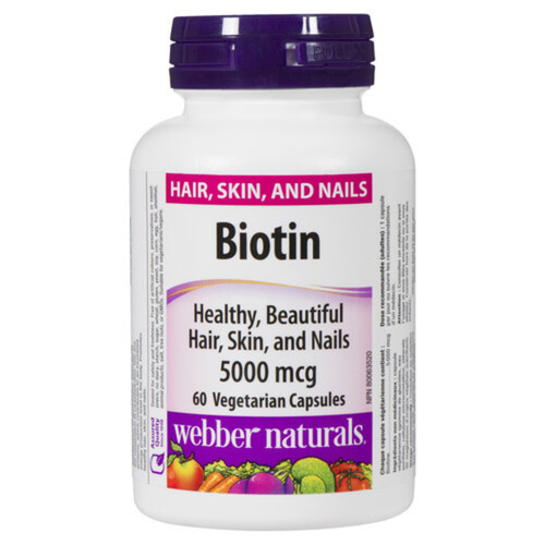 Webber Naturals Biotin 5000 mcg 60 Capsules