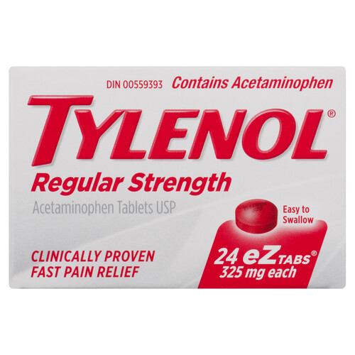 Tylenol Regular Strength 325 mg 24 Tablets