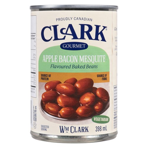 Clark Baked Canned Baked Beans Apple Bacon Mesquite 398 ml