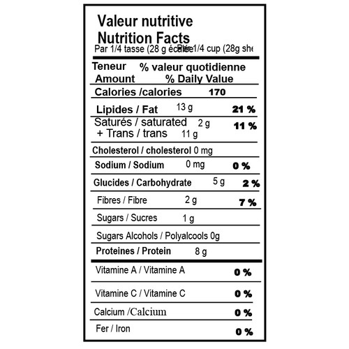 Les Aliments Jardi White Peanuts Unsalted 250 g