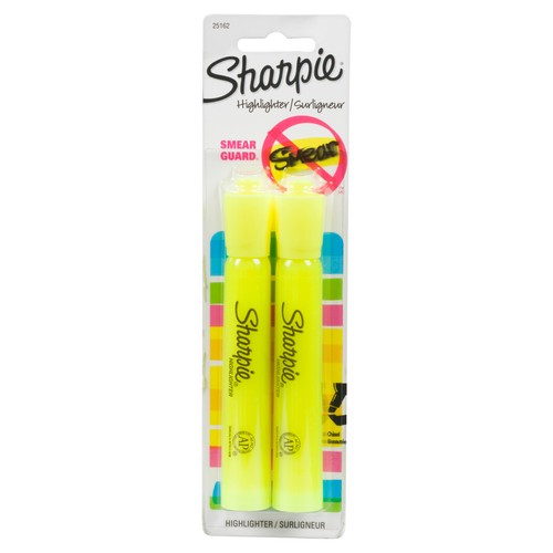 Sharpie Accent Highlighter Yellow 2 EA