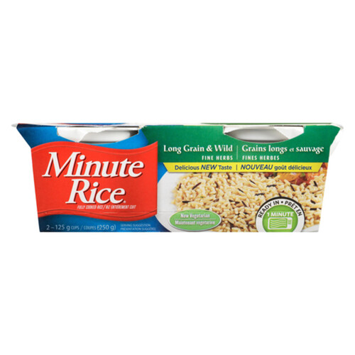 Minute Rice Long Grain Wild Herb Ready To Serve 2 x 125 g