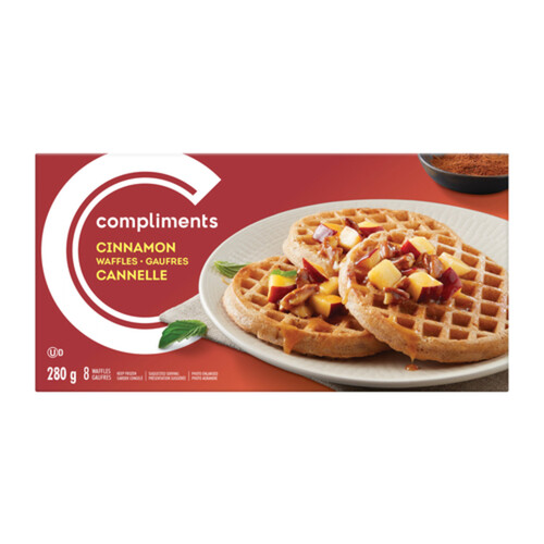 Compliments Frozen Cinnamon Toast 8 Pack Waffles 280 g 