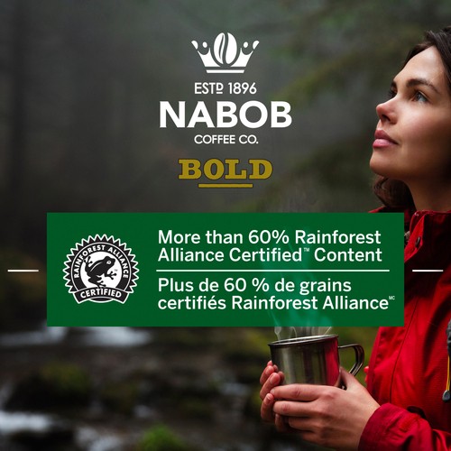 Nabob Coffee Pods 100% Arabica Full City Dark 100% Compostable 30 Single Serve 292 g