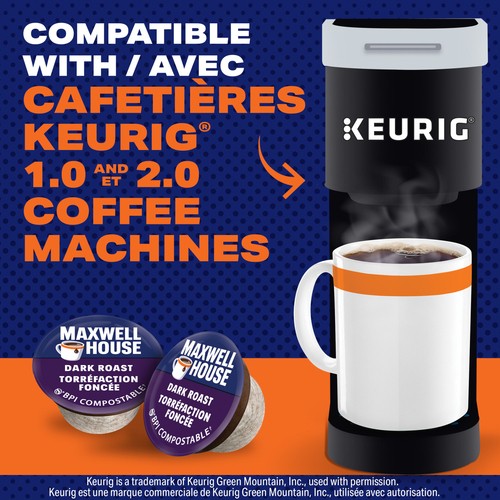 Maxwell House Coffee Pods 100% Arabica Dark Roast 30 K-Cups 292 g