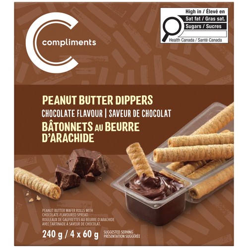 Compliments Dipper Sticks Peanut Butter Chocolate 240 g