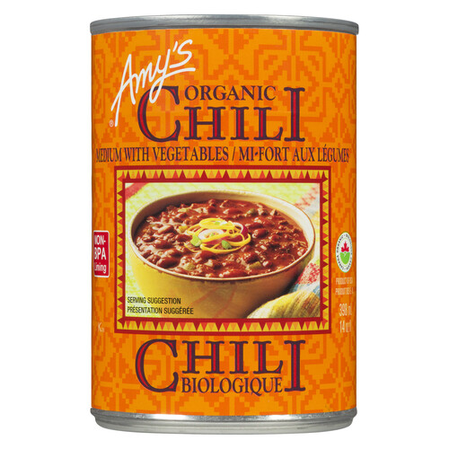 Amy's Kitchen Organic Chili Medium With Vegetables 398 ml