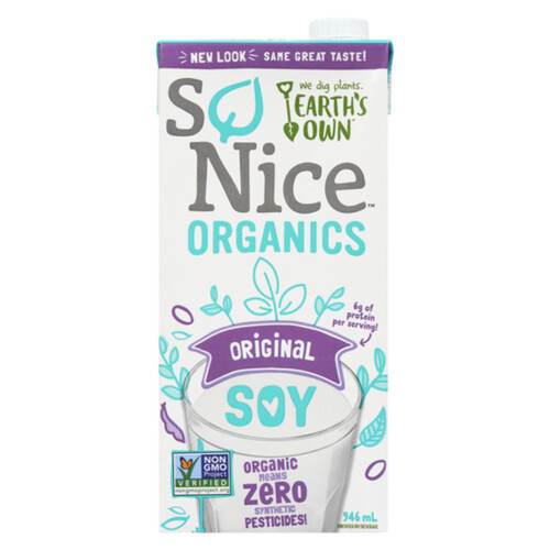 So Nice Organic Gluten-Free Soy Beverage Original 946 ml