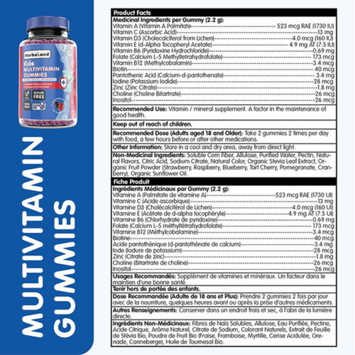 Herbaland Kids Multivitamins Gummy 90 Count