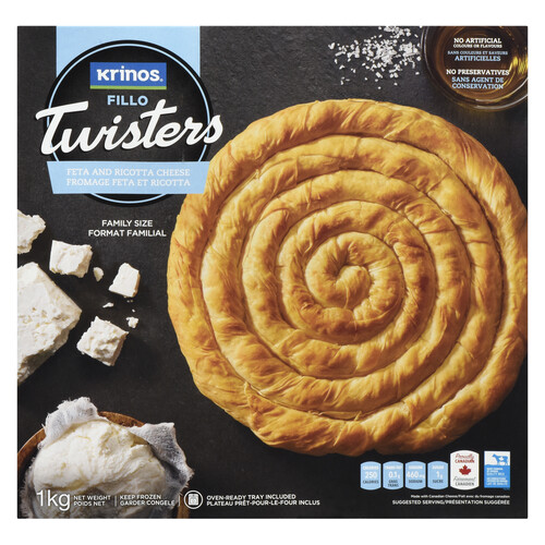 Krinos Cheese Fillo Twisters 1 kg (frozen)
