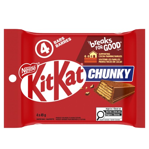 Kit Kat Chunky Wafer Bars Milk Chocolate 4 x 49 g